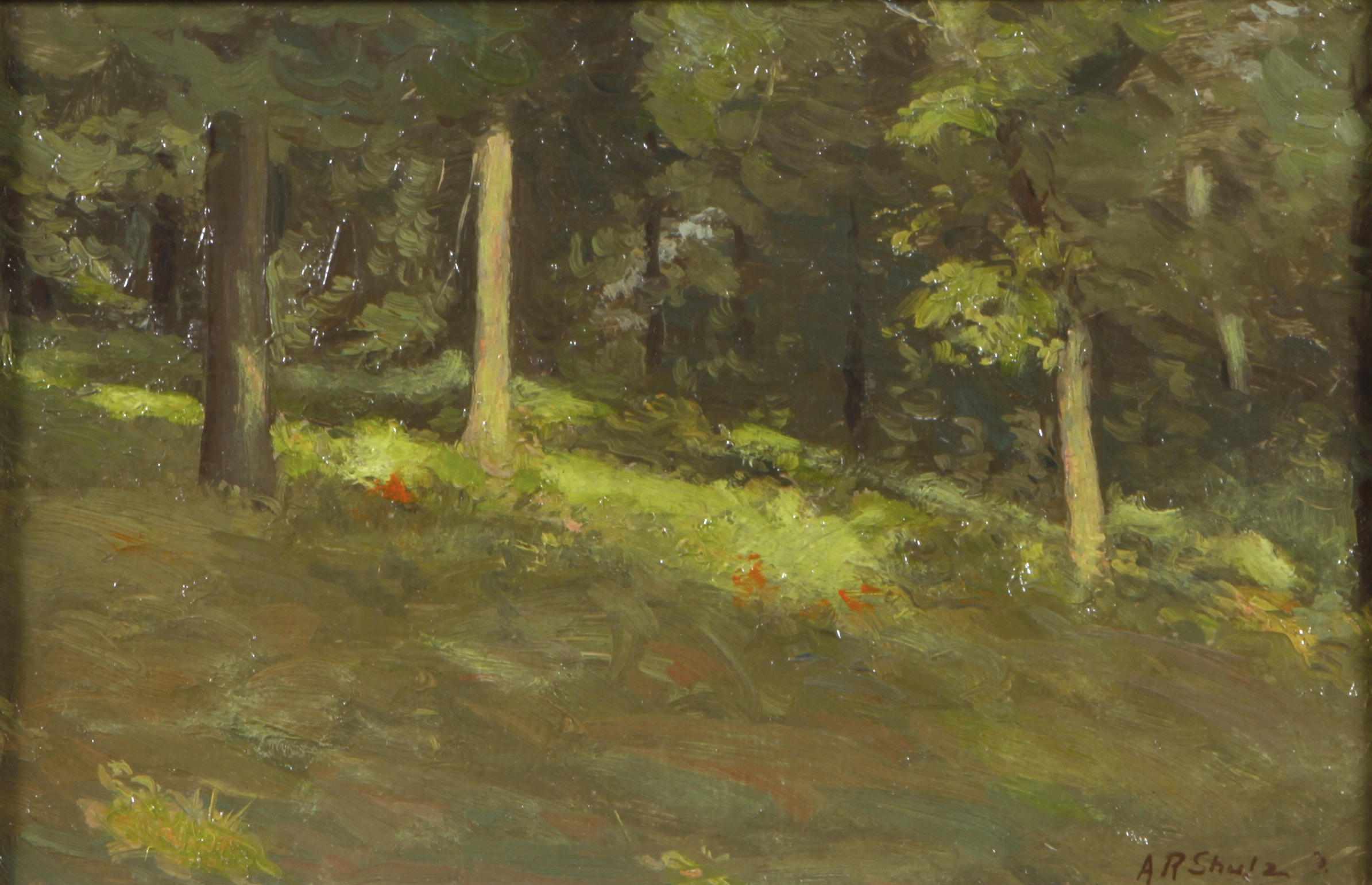 Appraisal: Adolph Robert Schulz American born A forest interior signed 'AR