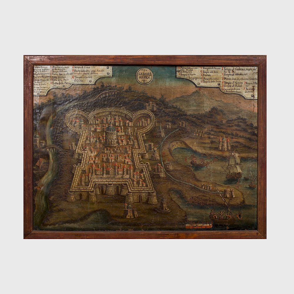 Appraisal: Italian School Catania Antica Oil on canvas unsigned x in