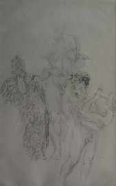 Appraisal: Norman Lindsay - Study for The Only Gods pencil signed