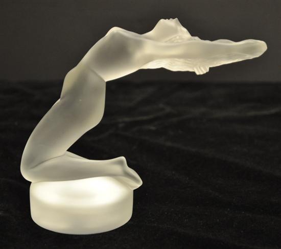 Appraisal: Lalique crystal Chrysis glass mascot figure modeled as a kneeling