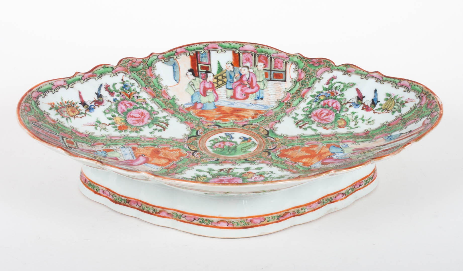 Appraisal: Chinese Export porcelain plateau circa Rose Medallion pattern stamped Made