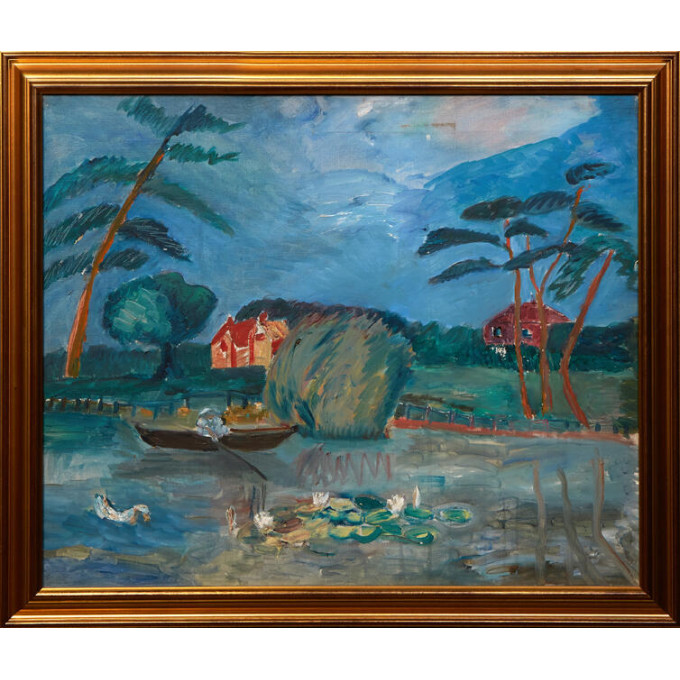 Appraisal: Hazel Guggenheim McKinley - American Louisiana Lily Pond th c