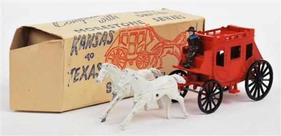 Appraisal: Morestone Kansas To Texas Horsedrawn Stage Coach red black wheels