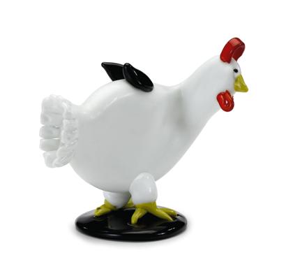 Appraisal: FULVIO BIANCONI VENINI italian - Chicken figurine White lattimo glass