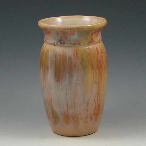 Appraisal: Hull early stoneware vase in uncommon flowing glaze Marked with