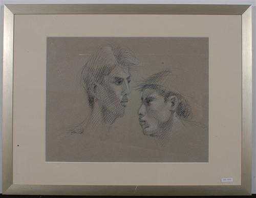 Appraisal: ROLL JEAN Geneva - Study of two men in profile