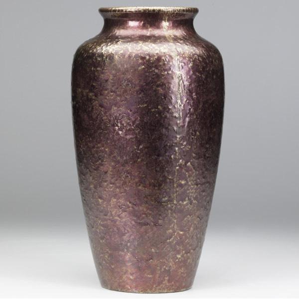 Appraisal: WELLER Bronzeware vase Drilled bottom Unmarked