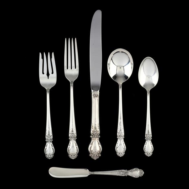 Appraisal: International Brocade Sterling Silver Flatware Service pieces including knives in