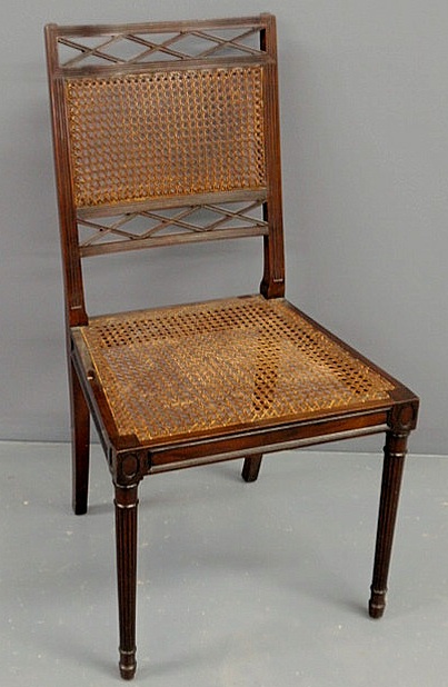 Appraisal: Sheraton style side chair with a caned seat originally from