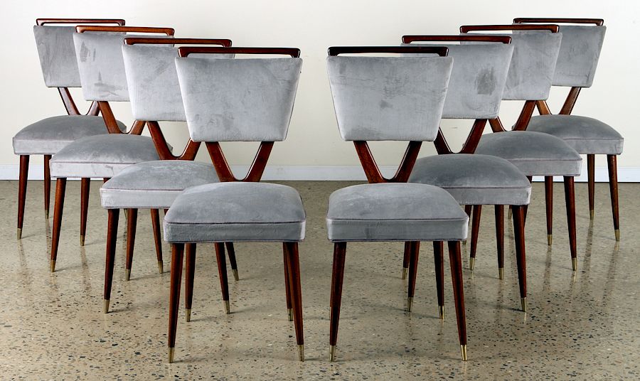 Appraisal: SET MID CENTURY MODERN GEOMETRIC DINING CHAIRS A set of