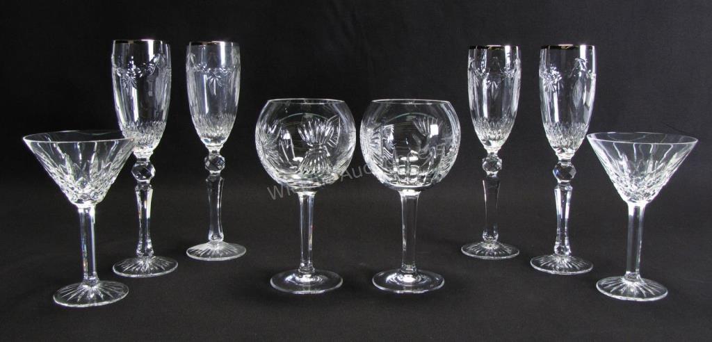 Appraisal: Group of Waterford Crystal Stemware eight total including four 'Cherished