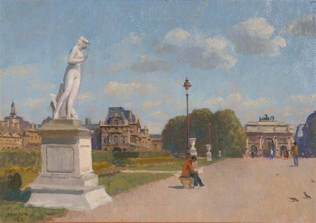 Appraisal: GERALD NORDEN British - 'In the Tuilleries Paris' signed and