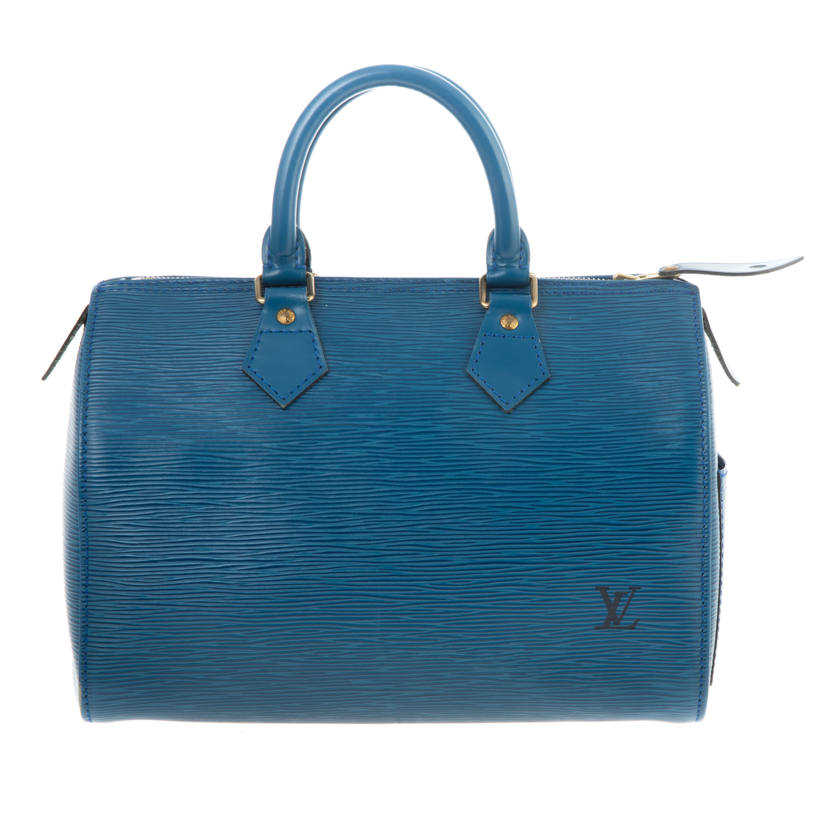 Appraisal: A LOUIS VUITTON EPI SPEEDY A blue Epi leather Louis