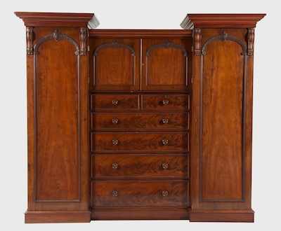 Appraisal: A British Victorian Armoire Linen Press ca Purchased by the