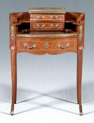 Appraisal: Louis XV style lady s writing desk fruitwood and mahogany