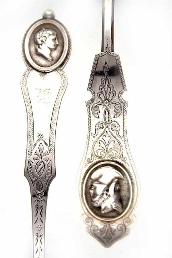 Appraisal: Duhme Co Medallion pattern coin silver ladle Ohio circa ornate