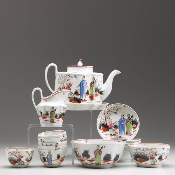 Appraisal: ENGLISH PORCELAIN Tea set New Hall in the Chinese Export