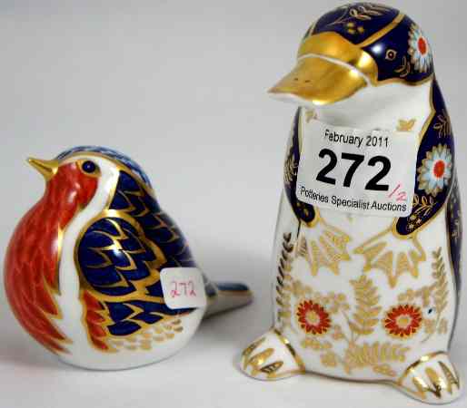 Appraisal: Royal Crown Derby Paperweights Duck Billed Platypus seconds and Small