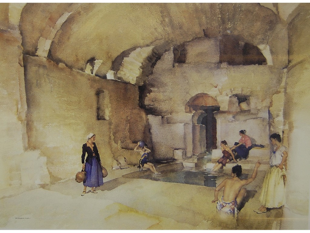 Appraisal: W Russell Flint - Ltd ed print of Turkish bath