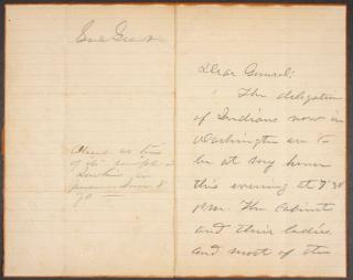 Appraisal: US GRANT HAND WRITTEN LETTER A ULYSSES S GRANT HANDWRITTEN