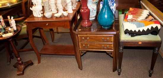 Appraisal: Group of assorted furniture comprising Federal style mahogany demilune hall