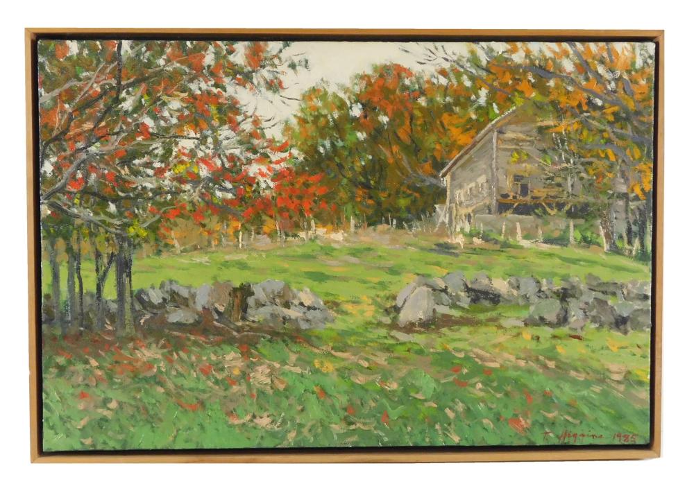 Appraisal: J Thomas R Higgins American b Mosher Hill October oil