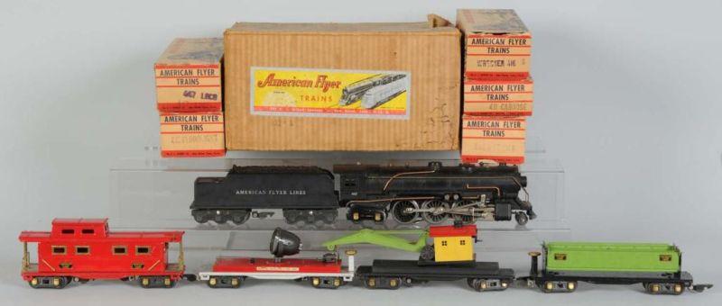 Appraisal: American Flyer S O-Gauge Hudson Freight in OB Description Pre-war