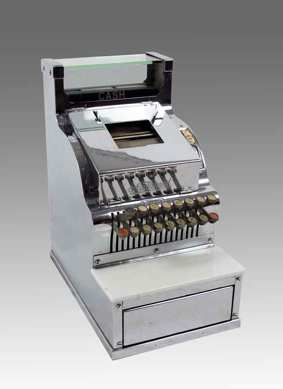 Appraisal: CHROME CANDY NATIONAL CASH REGISTER RA- Chrome exterior with marble