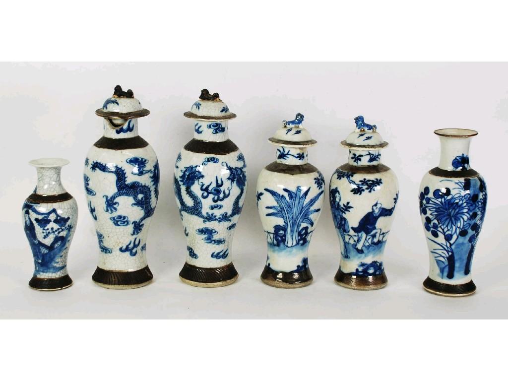 Appraisal: TWO PAIRS OF EARLY TWENTIETH CENTURY CHINESE BLUE AND WHITE