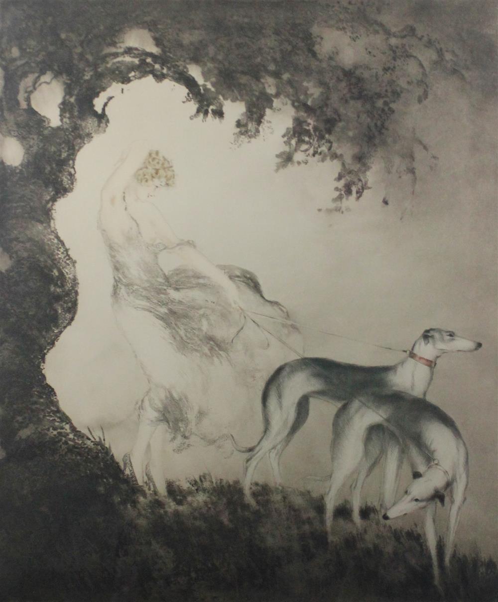 Appraisal: LOUIS ICART FRENCH - GUST OF WIND - COUP DE