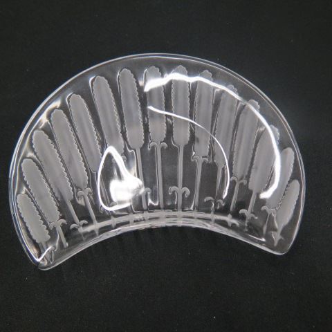 Appraisal: Lalique French Crystal Dish frosted wheat decor