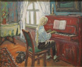 Appraisal: Lev Diaknoitsin Russian b Musical Sounds depicting a finely painted