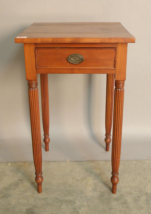 Appraisal: Sheraton cherry one drawer stand th c h w