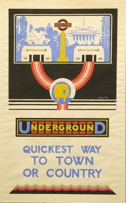 Appraisal: Quickest Way to Town or Country' a poster design for