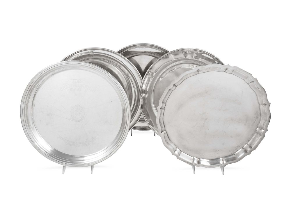 Appraisal: A Group of Five American Silver Serving Dishes A Group