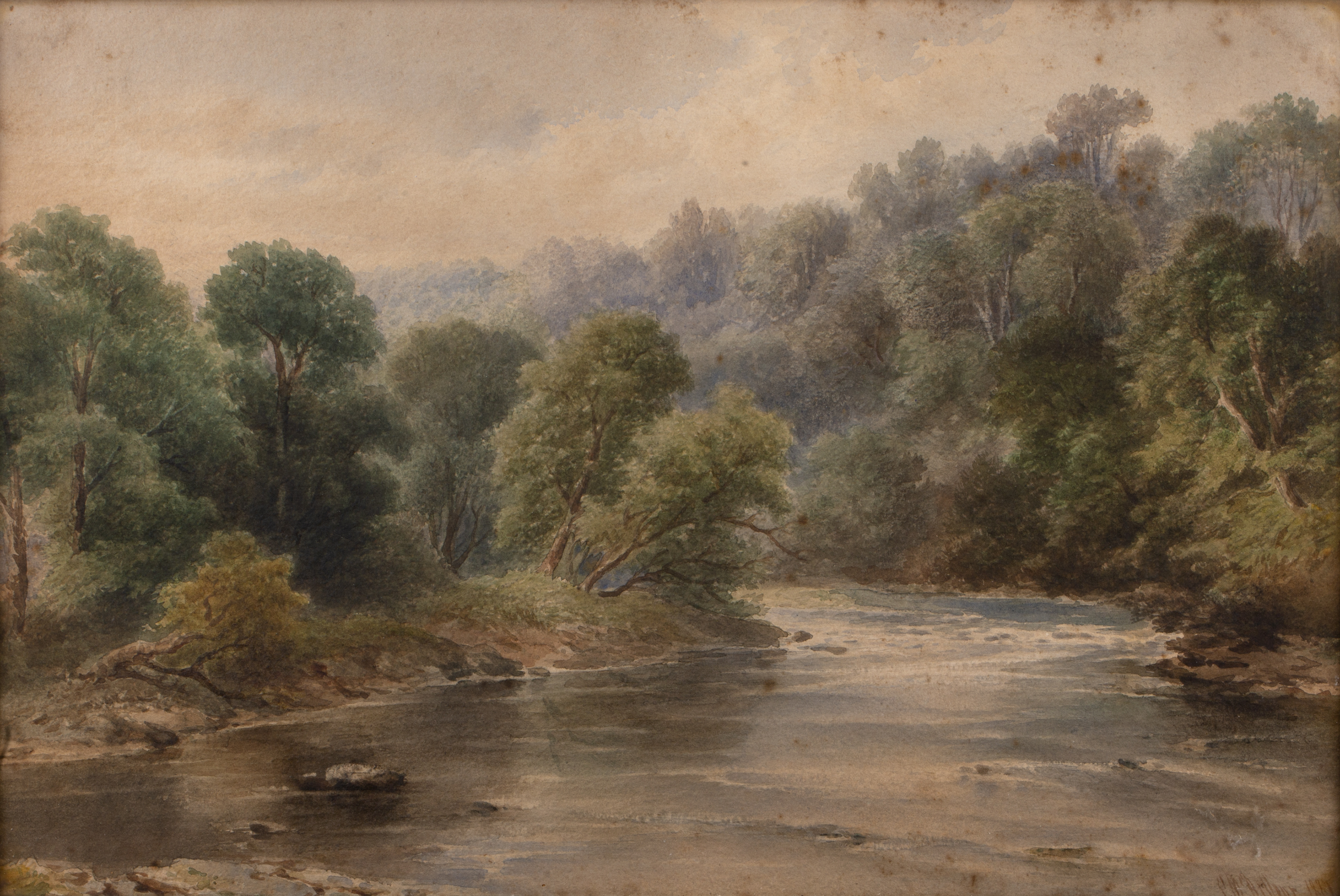 Appraisal: th Century English School Pair of 'Untitled pastoral landscapes' watercolour