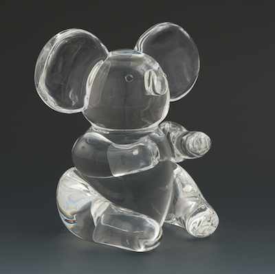 Appraisal: A Steuben Glass Koala Figure Clear glass design designed by