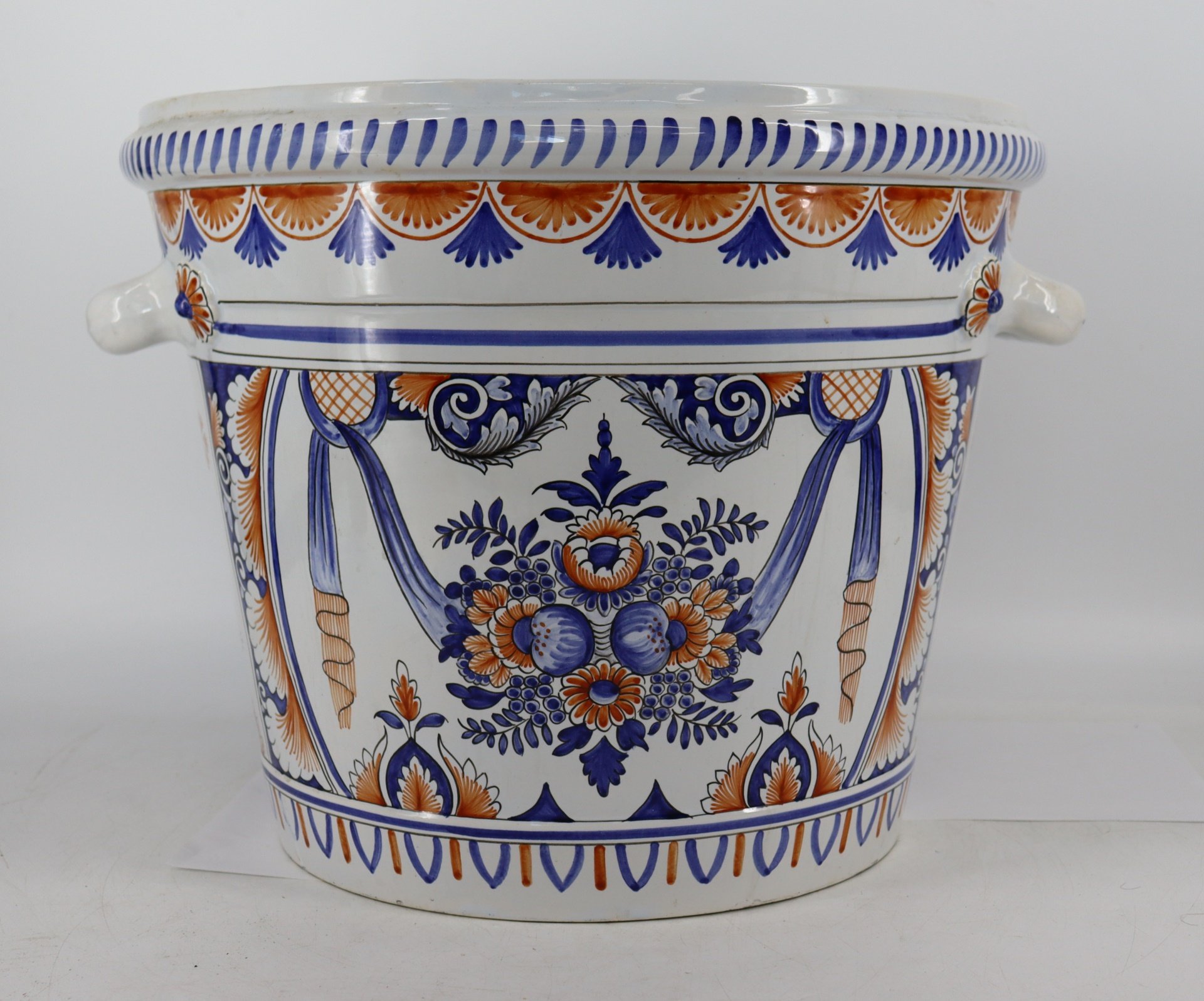 Appraisal: LARGE FRENCH PORCELAIN PLANTER MADE FOR TIFFANY From a New