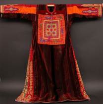 Appraisal: A Lovely Hand Stitched Velvet Ceremonial Robe and Jacket This