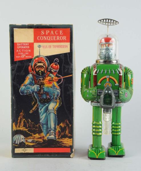 Appraisal: Japanese Tin Litho Space Conqueror Man Of Tomorrow In original