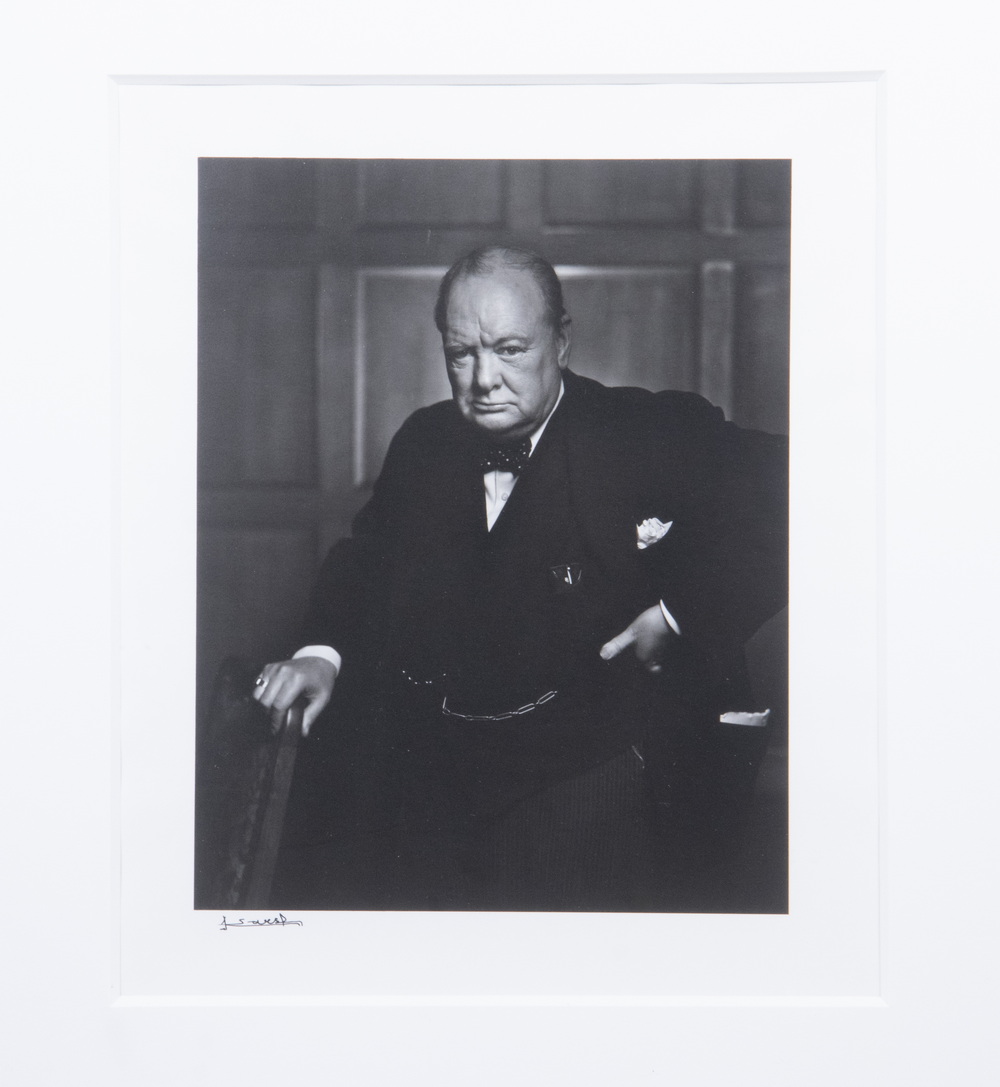 Appraisal: YOUSUF KARSH MA - Winston Churchill May silver gelatin print