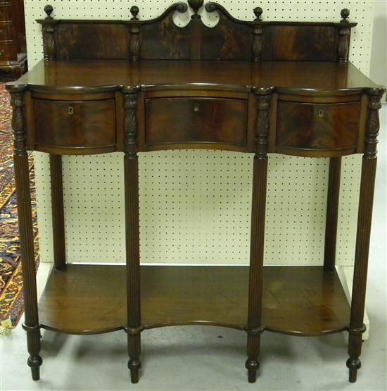 Appraisal: Server Neo-Classical mahogany and mahogany veneer with shaped arched back