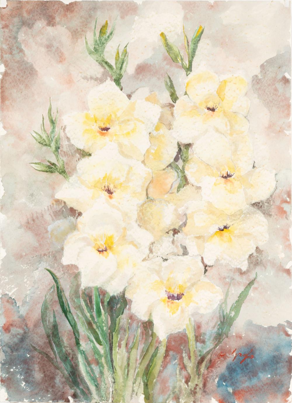 Appraisal: Hans Grohs German - Narzissen Daffodils watercolor on paper signed