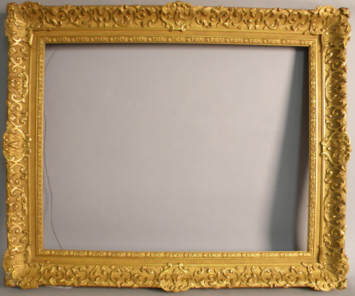 Appraisal: Carved giltwood frame th c outside - x inside -