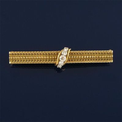 Appraisal: DIAMOND ET CARTIER POSEY HOLDER A diamond and gold posy