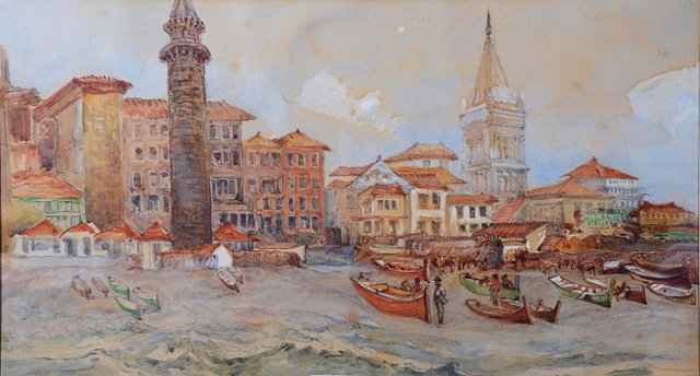 Appraisal: TH CENTURY VENETIAN SCHOOLVenice from the canal watercolour x cm