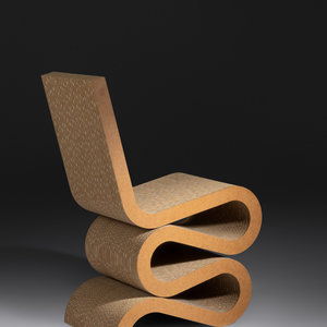 Appraisal: Frank Gehry American b Wiggle ChairVitra Switzerland Germany compressed corrugated