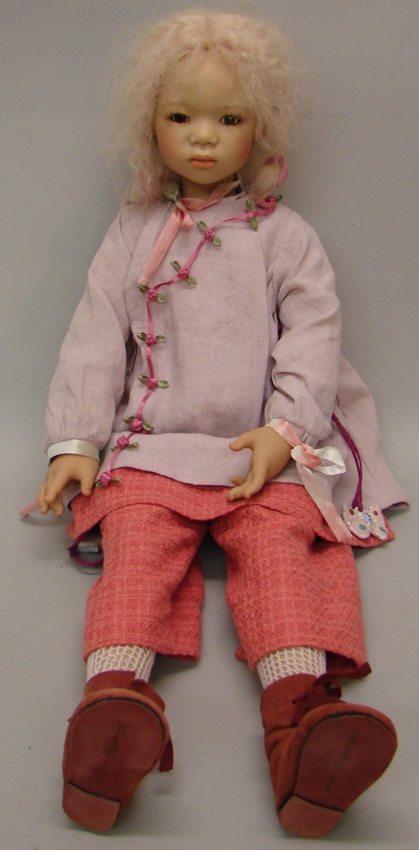 Appraisal: MIB Vinyl cloth Annette Himstedt Kinder girl doll All original