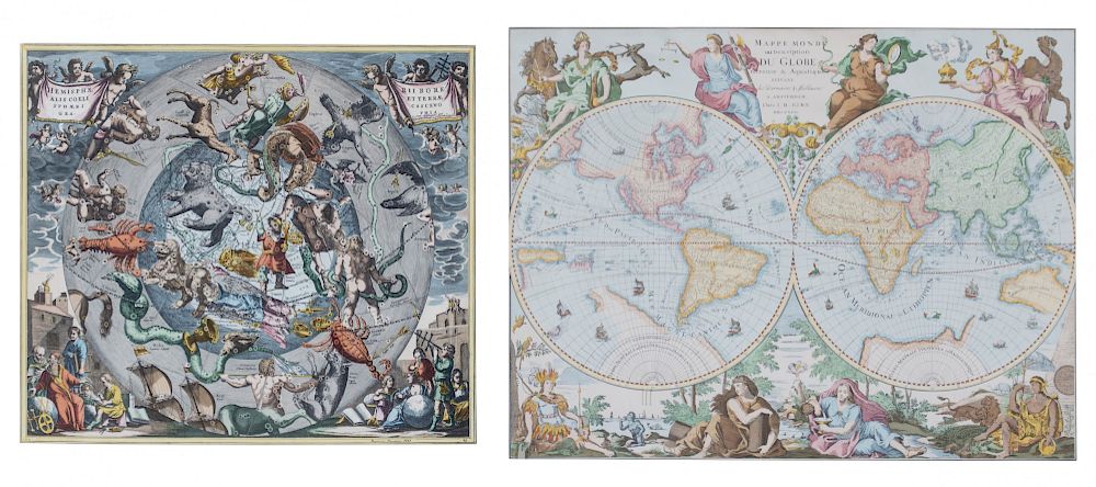 Appraisal: Two th Century Maps Astrological and Terrestrial Two th Century