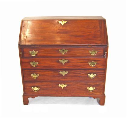 Appraisal: Chippendale mahogany slant front desknew england circa